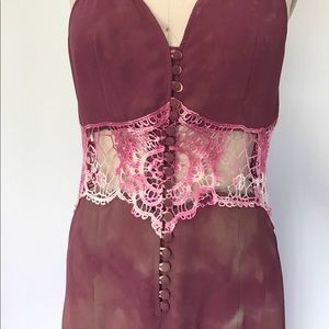 Purple Tie Dye Crochet Maxi Beach Dress